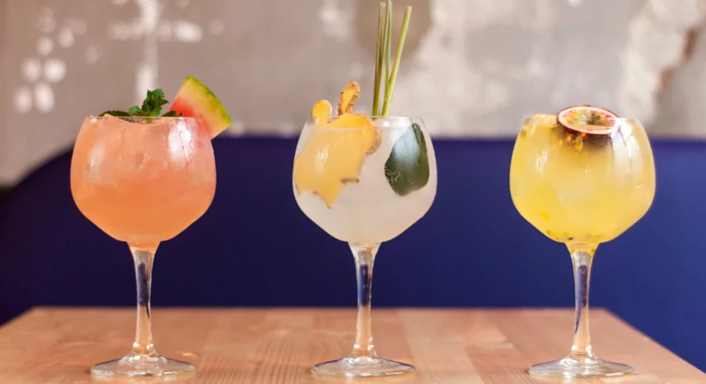 3 glasses of mocktail