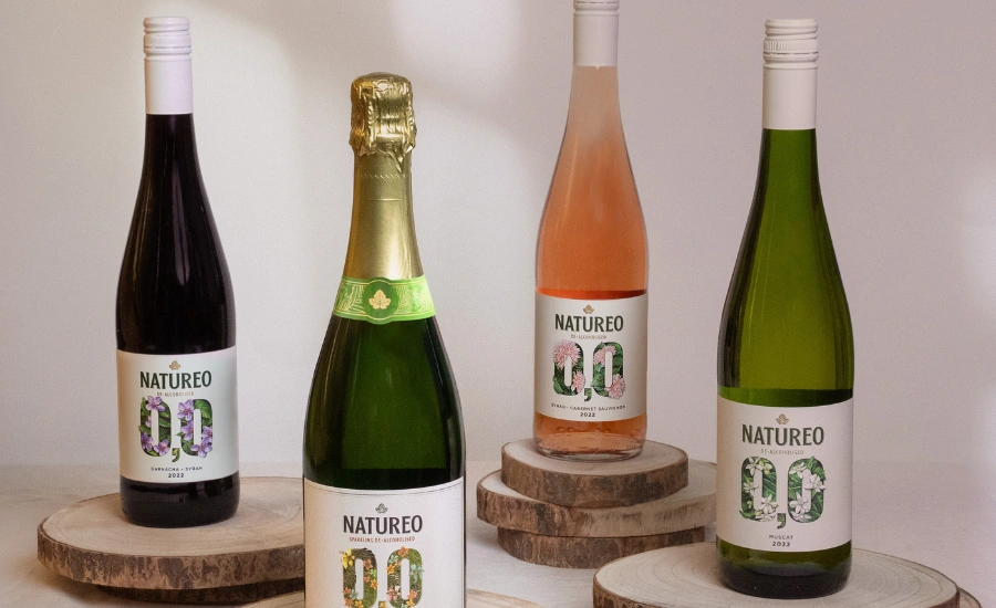 Bouteilles de vins 00% Natureo
