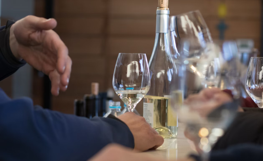 comparaison et dégustation de vins blancs