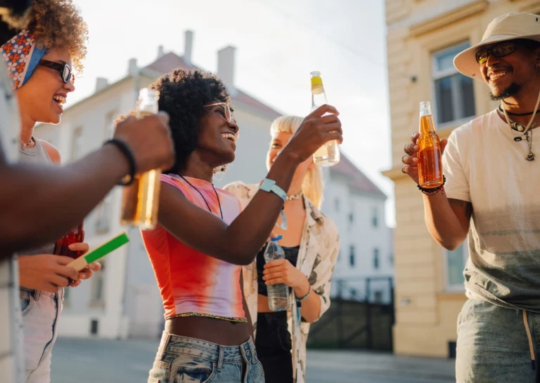 People who are raising a toast