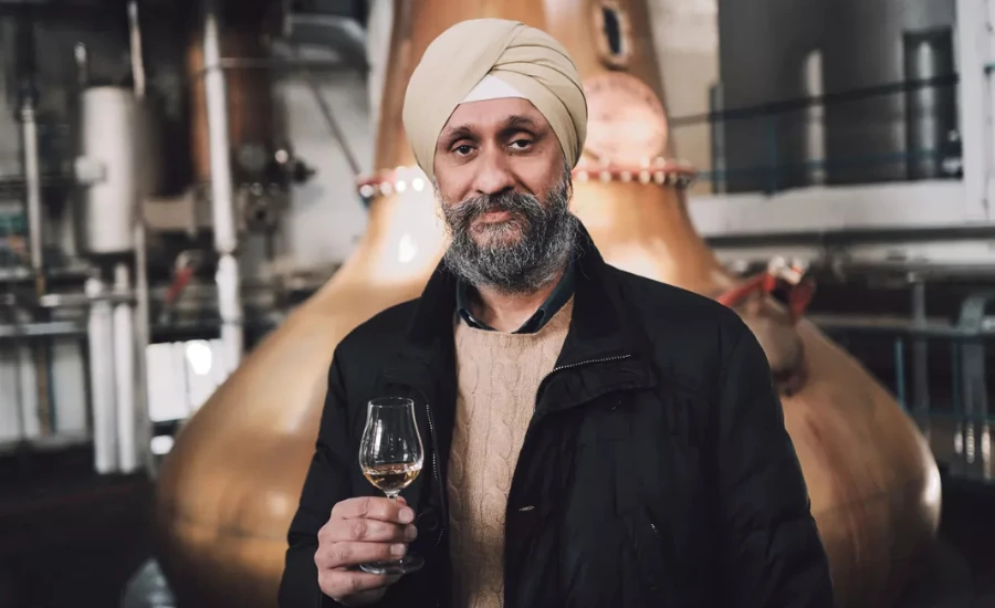 Portrait of Sukhinder Singh, founder of The Whisky Exchange