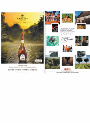 Daily Wine Paris double page de publicité, communication print