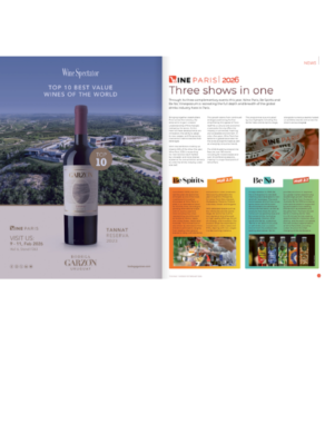 Pleine page de publicité dans magazine
