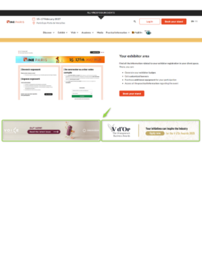 Bannière publicitaire site web  - Parcours Exposants