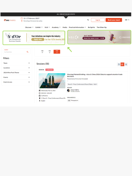 Bannière publicitaire site web – Session Academy à la Une