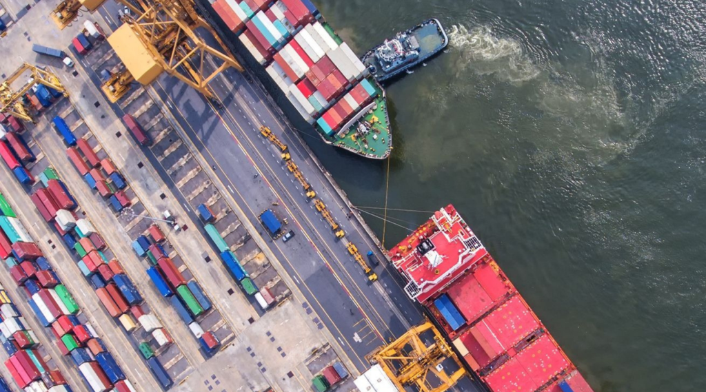 sky view from a harbor