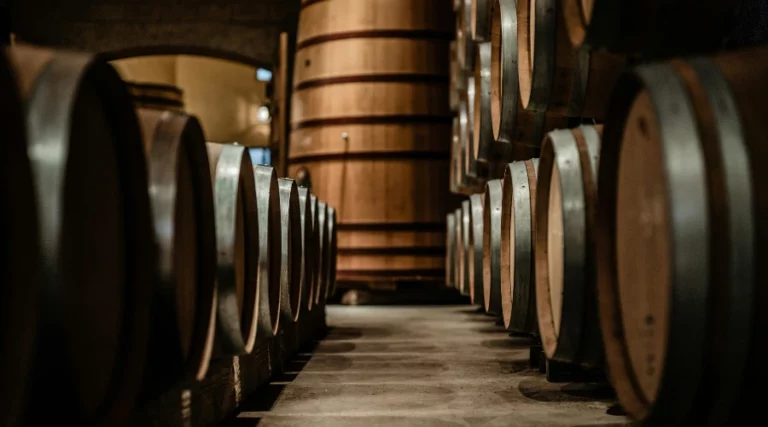 Cellar where bulk wines are gathered.