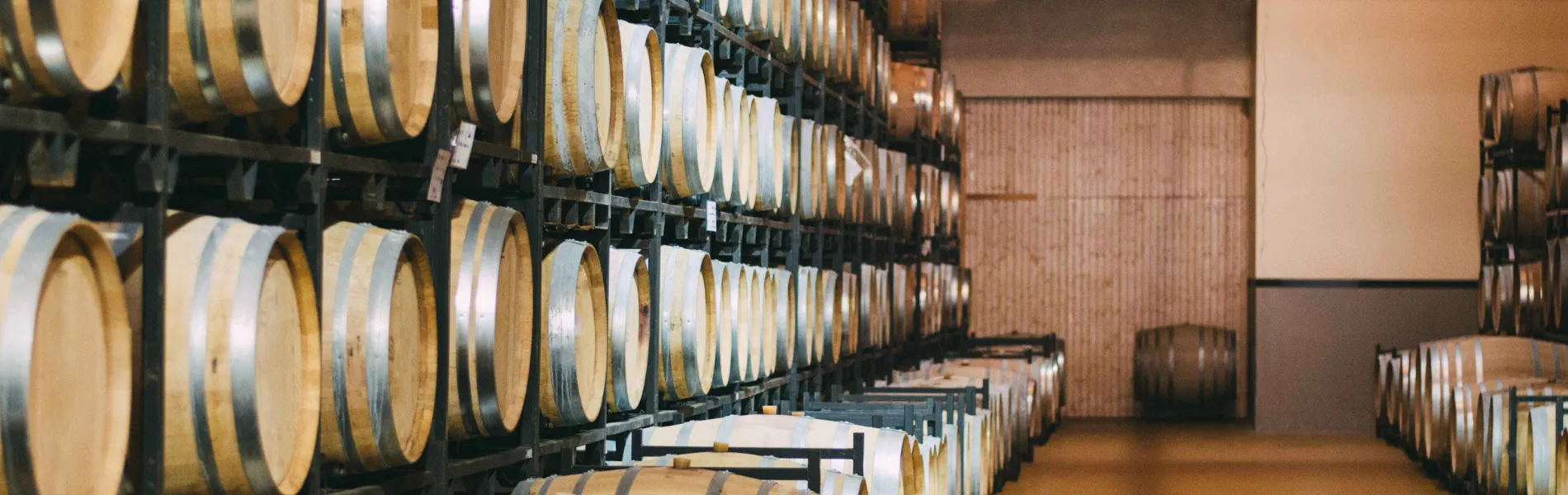 Wine cellar of bulk wine.